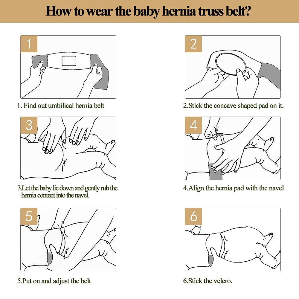 Umbilical Hernia Belt Baby/Infant Belly Button Band Wrap Truss Abdominal Binder for Children Kids Support Adjustable Navel Band Newborn Umbilical Cord 15-20 inch - Image 6
